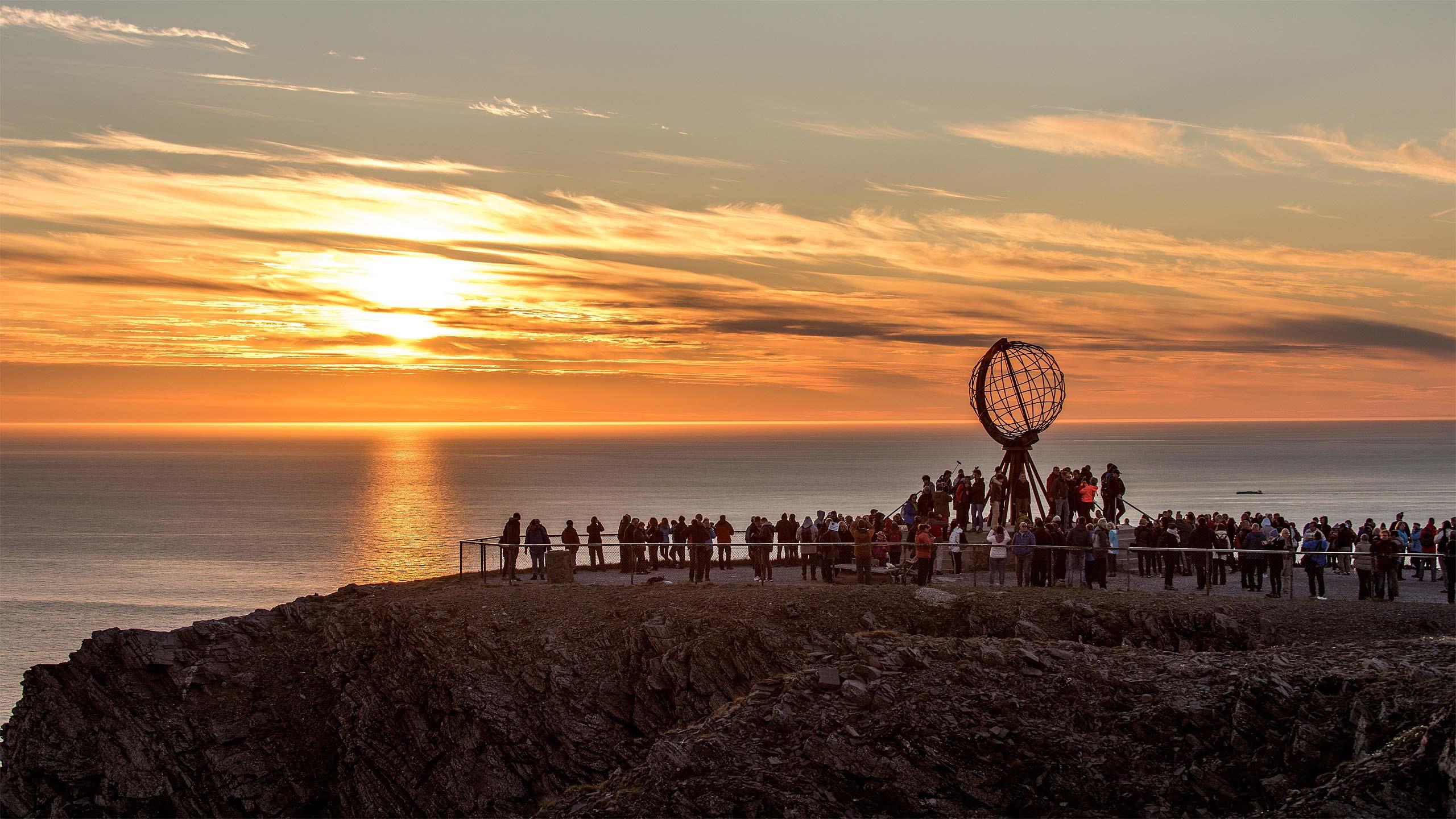 Mitternachtssonne am Nordkapp - Polarkreis