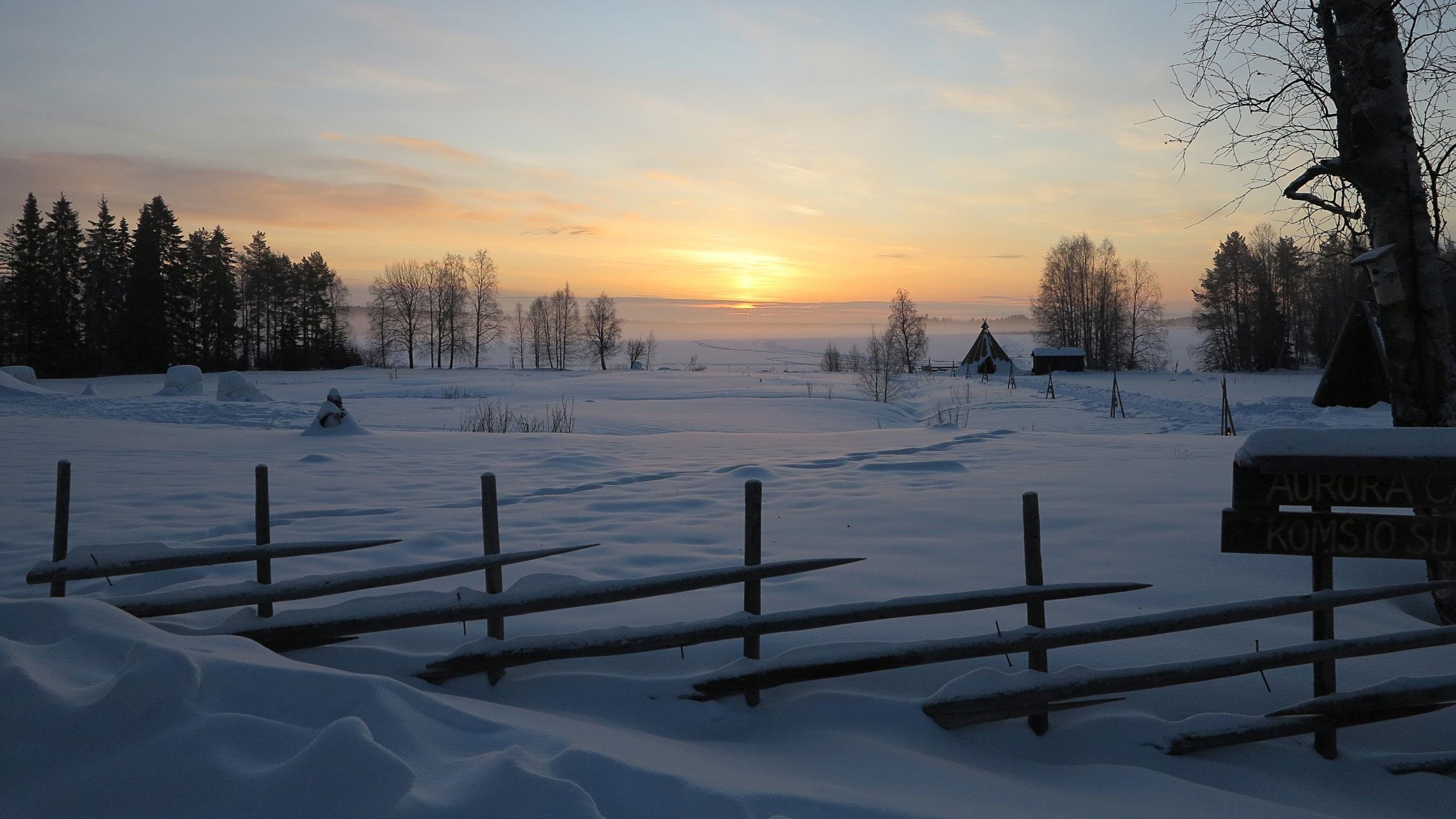 Sonnenaufgang bei Rovaniemi