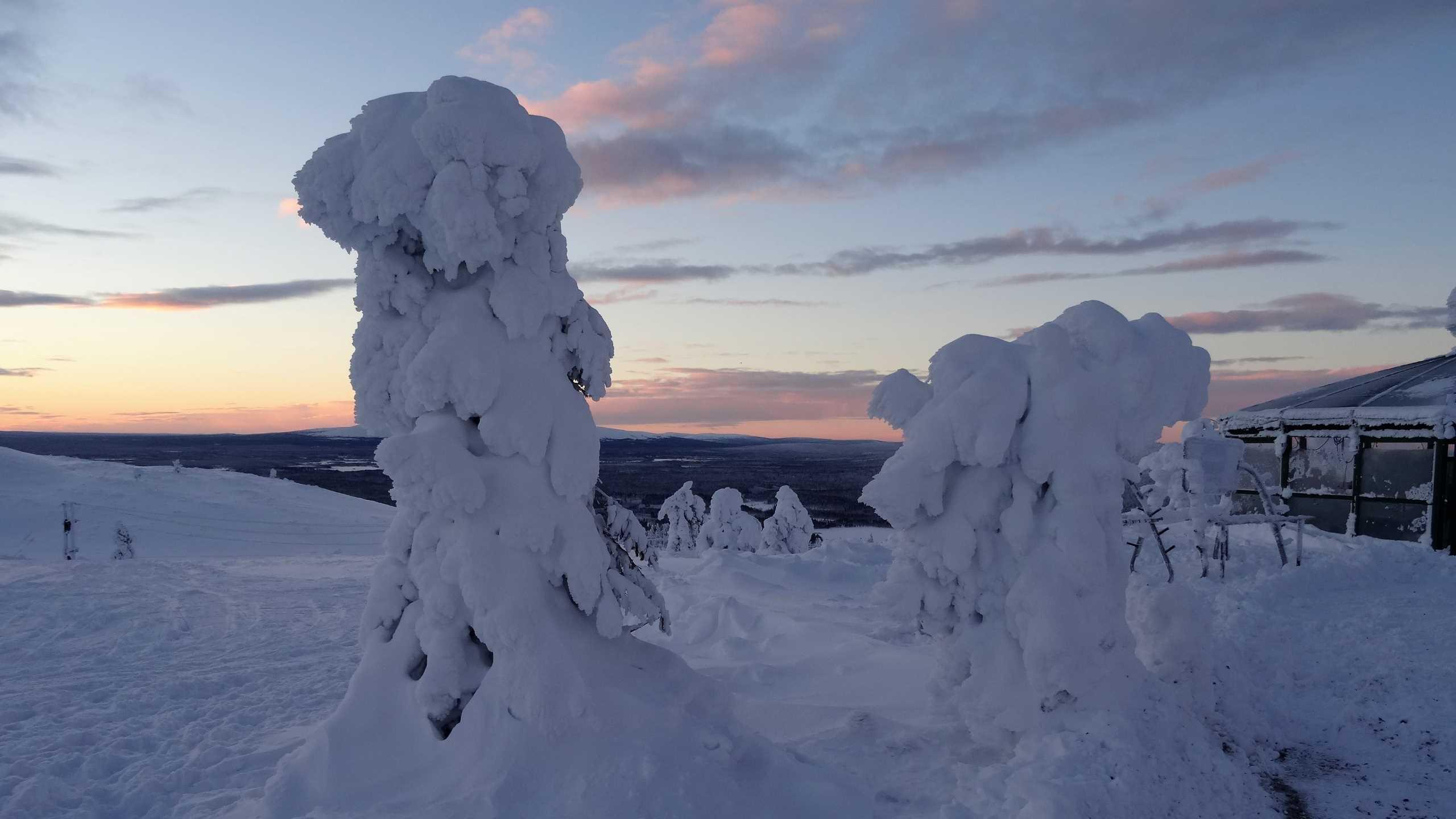 Eiskalte Temperaturen in Levitunturi